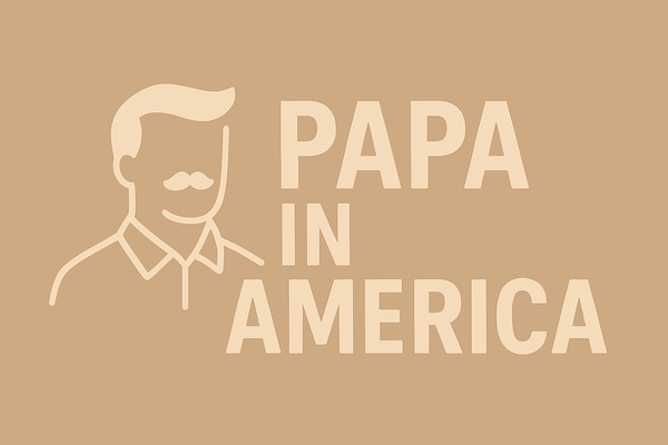Papa in America logo - readable text